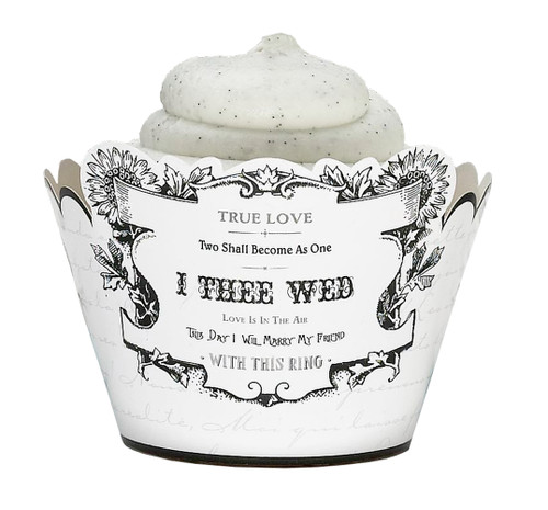 Set of 12 True Love Cupcake Wraps