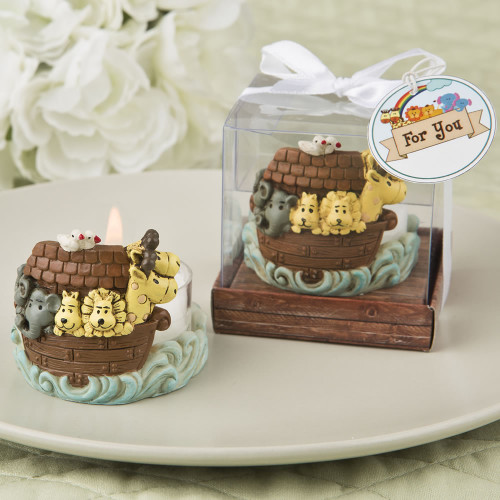 Adorable Noah's Arc Themed Tealight Holder