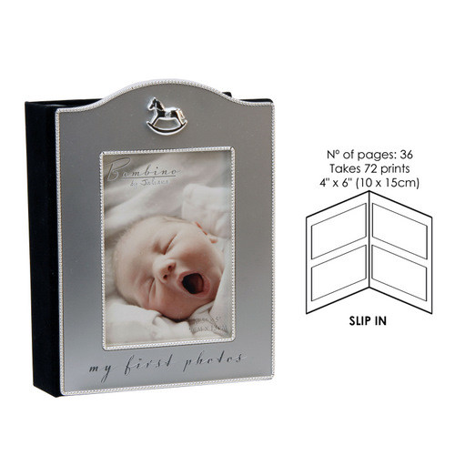 Bambino By Juliana Silver Plated Photo Album With Icon My First Photos