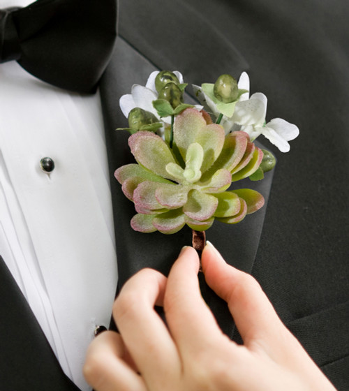 Moss Boutonniere