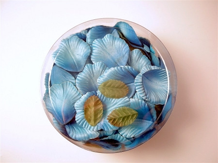 Satin Rose Petals Teal