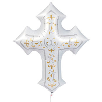 Cross Mylar Balloon
