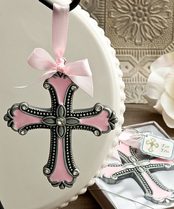 Pink Cross Ornaments