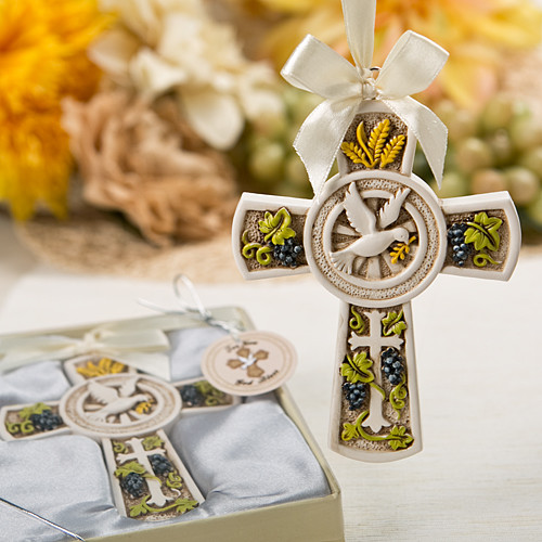 Holy Natures Harvest Themed Cross Ornament From