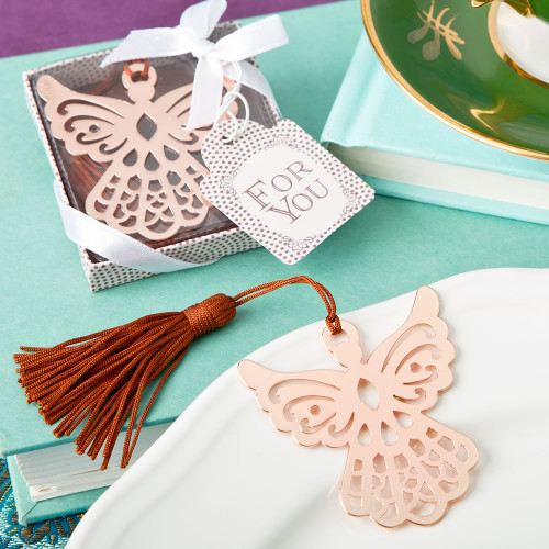 Rose Gold Guardian Angel Book Mark