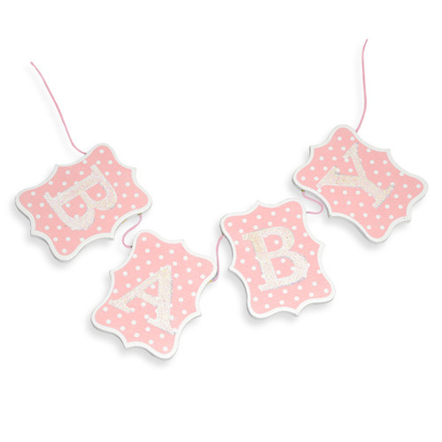 Wooden Baby Bunting Pink