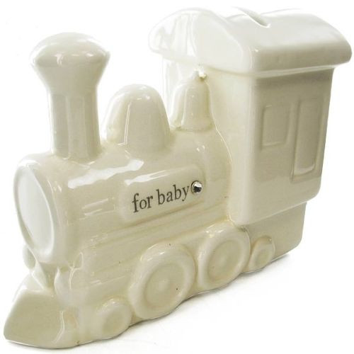 Bambino By Juliana Ceramic Money Bank Train With Crystals