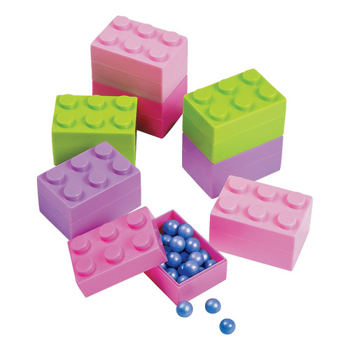 Pack of 24 Pastel Brick Containers