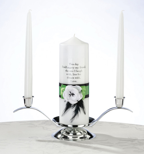 Green Black Candle Set