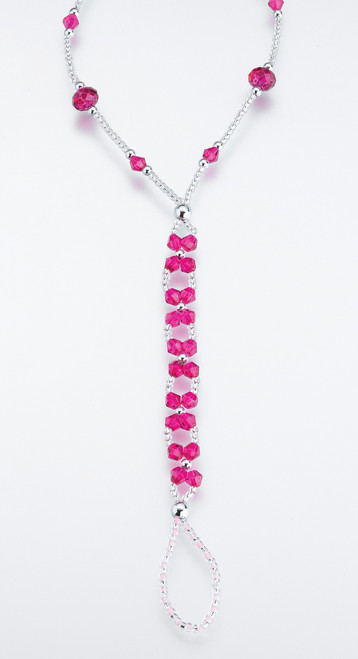Set of 2 Bead Foot Jewellery Hotpink