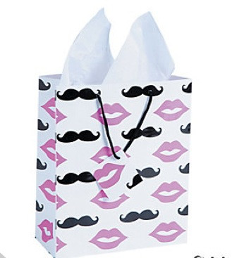 12 x Moustache And Lips Gift Bag