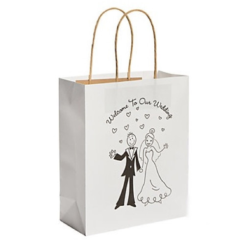 12 x Happy Couple Kraft Bags