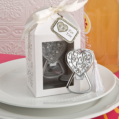 Spectacularly Packaged Heart Bottle Opener Favour