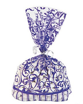 12 x Purple Swirl Cellophane Bags