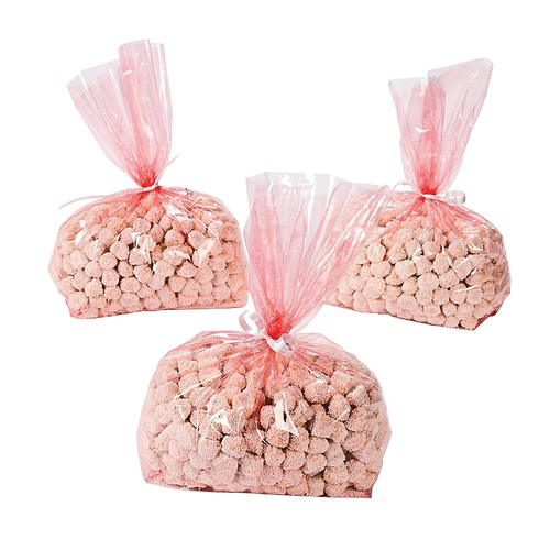 12 x Red Cellophane Goody Bags