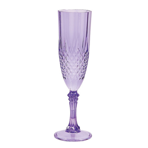 12 x Purple Patterned Champagne Flutes