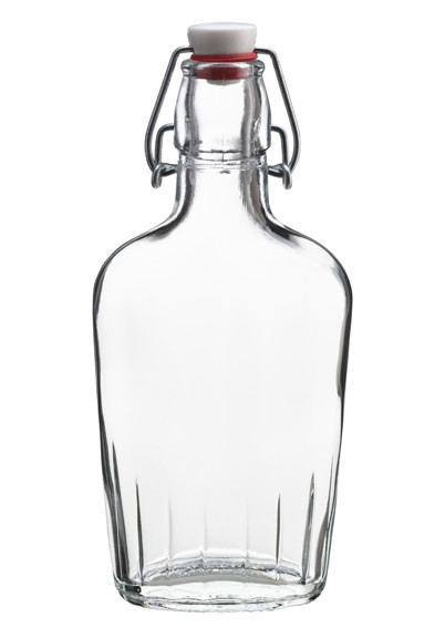 Clear Glass Flask 8.5 Oz