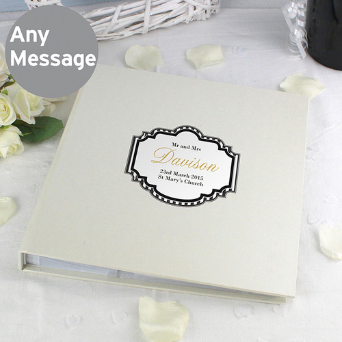 Personalised Art Deco Striped Album with Sleeves