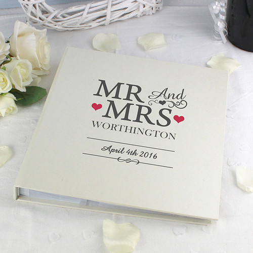 Personalised Mr And Mrs Album with Sleeves