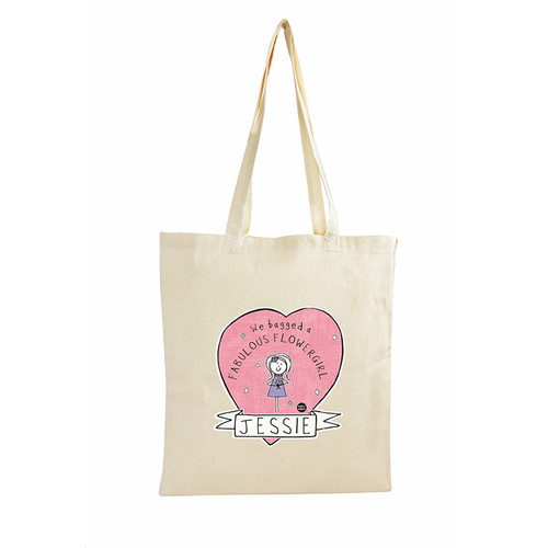 Personalised Purple Ronnie Female Wedding Cotton Bag