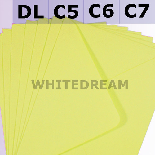 Yellow Envelopes - C7, C6, C5, DL, 5'x7' Sizes