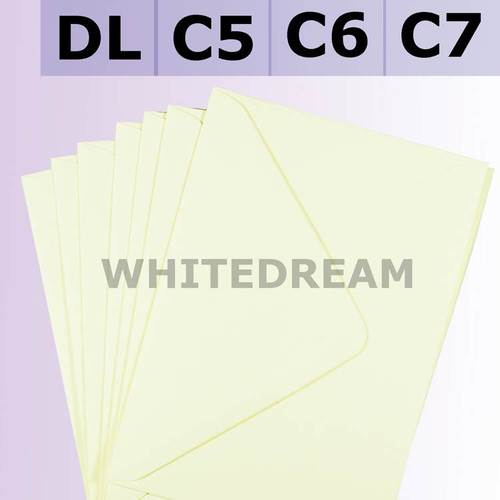 Ivory Envelopes - C7, C6, C5, DL, 5'x7' Sizes