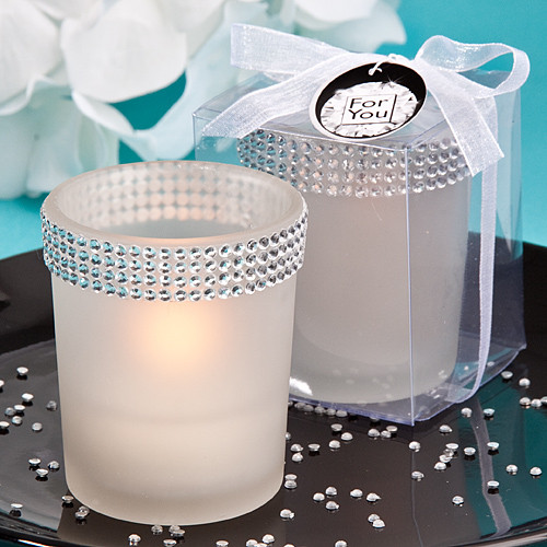 Bling Collection White Candle Holders