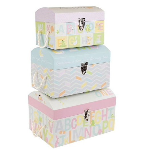 Tri-Coastal Design BABY ABC Set 3 Domed Trunks