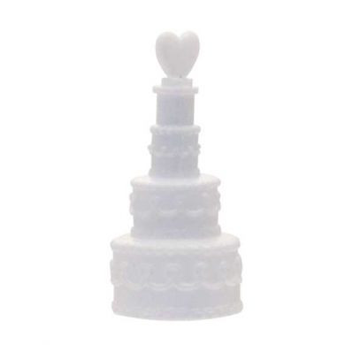 24 x Heart Wedding Cake Bubble Bottles