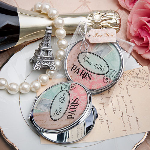 Pretty Paris Themed Mirror Compact Favour