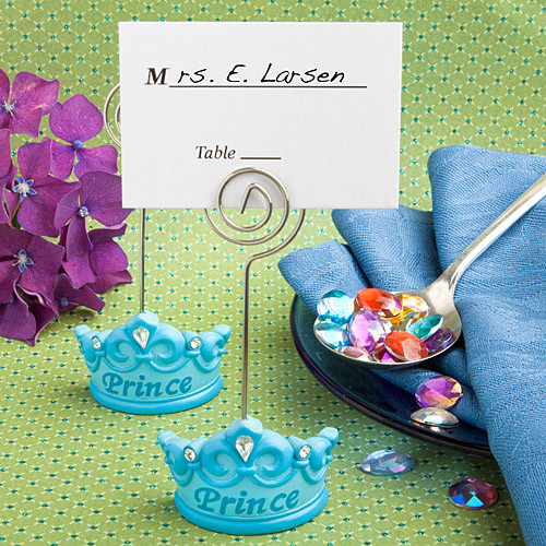 Blue Crown Design Place Card Holders