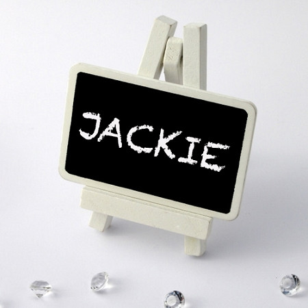Small Blackboard Stand in White Place Card