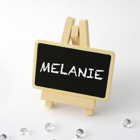 Small Blackboard Stand in Ivory Place Card