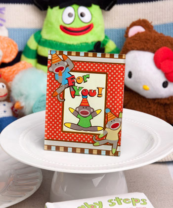 Cheery Sock Mon Key Picture/Place Card Frames