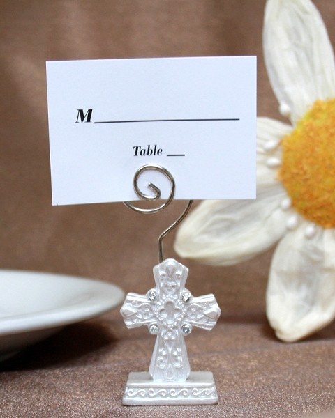 Religious Cross Place Card Holder