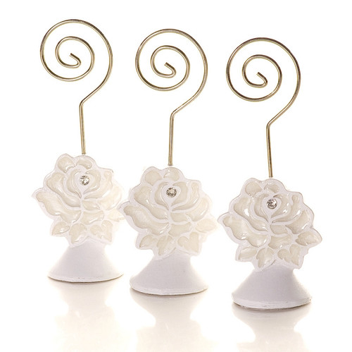 A Rose in Bloom Place Card Holder