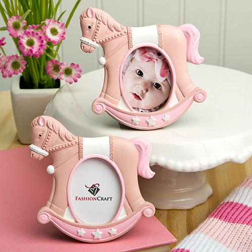 Pink Rocking Horse Place Card Photo Frames