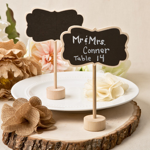 Rustic Chalk Board Place Card Holder From White Dream