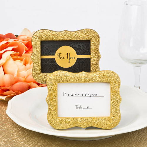 Gold Bling Glitter Frame From White Dream