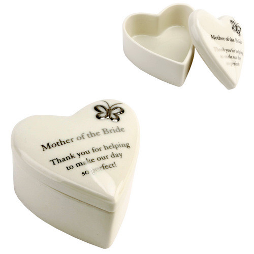 Amore Porcelain Heart Trinket Box Mother of The Bride