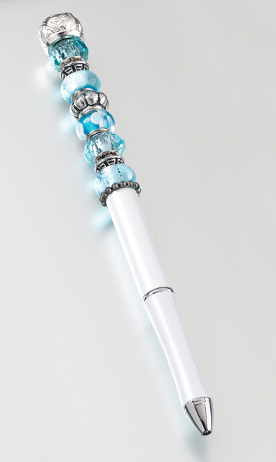 Beaded Pen Aqua