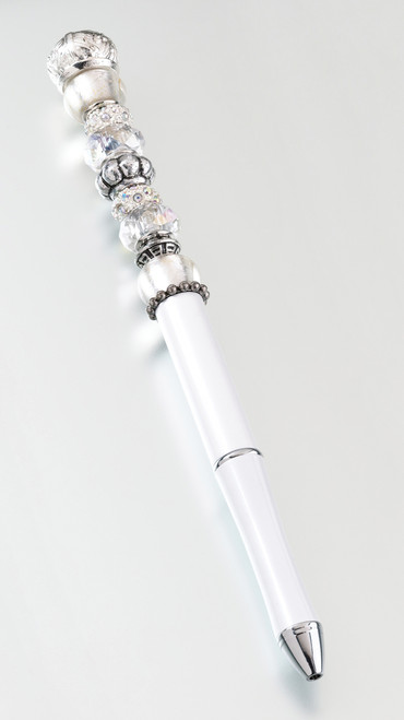 Beaded Pen Silver