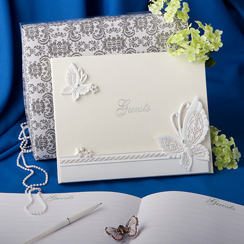 Butterfly Design Wedding Guest Book