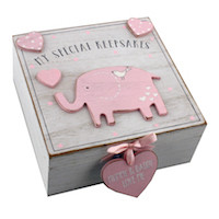 Petit Cheri' MDF My Special Keepsake Box 16cm x 16cm Pink