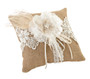Burlap And Lace Ring Pillow