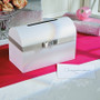 Silver Bow Wedding Card Box