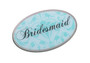 Bridesmaid Pin Oval Aqua