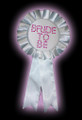 Bride To Be White Rosette With Stones