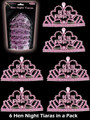 Pack of 6 Mini Hen Party Tiaras