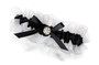 Black Satin Garter With Rhinestone